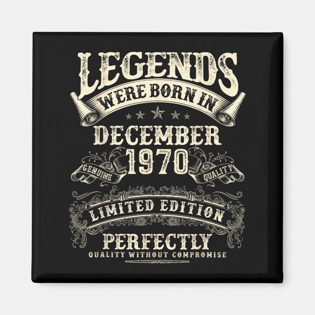 Retro 55th Birthday For Men 55 Year Old December 1 Magnet (Vorne)
