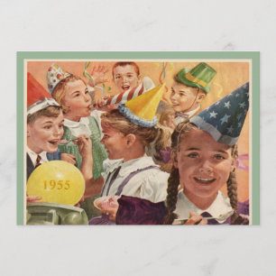 Retro 60. Geburtstagsfeier 1955 Kindheitserinnerun Einladung