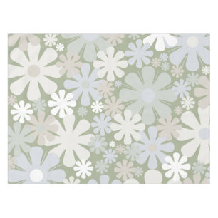 Retro 60er 70er Ästhetisch florales Muster Sage Gr Tischdecke