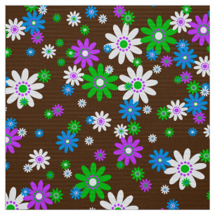 Retro 60er 70er Blume Stoff