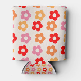 Retro 60er 70er Blumen Hippie Dosenkühler