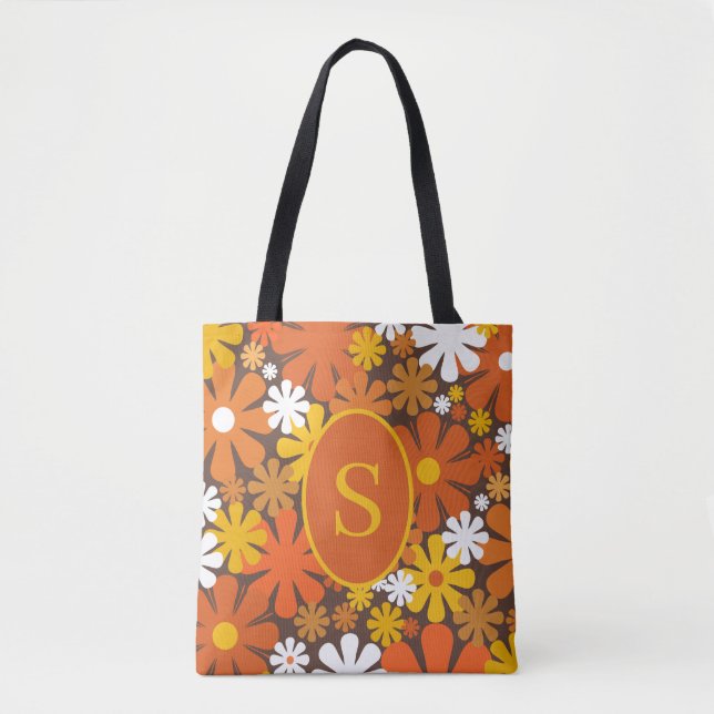 Retro 60er 70er Floral Muster mit (Vorderseite)