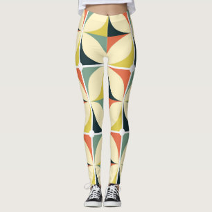 Retro 60er 70er geometrisches Muster. Leggings