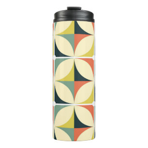Retro 60er 70er geometrisches Muster. Thermosbecher