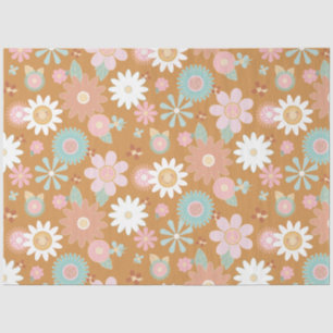 Retro 60er 70er Hippie Floral Daisy Blume Decoupag Seidenpapier