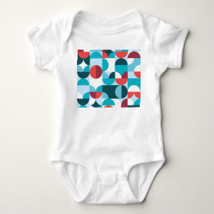 Retro 60er 70er Jahre minimalistisches Muster Baby Strampler