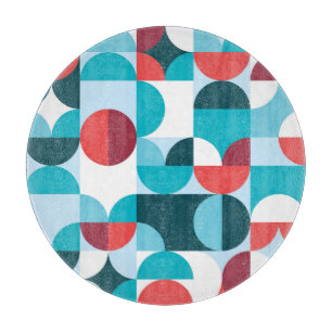 Retro 60er 70er Jahre minimalistisches Muster Schneidebrett