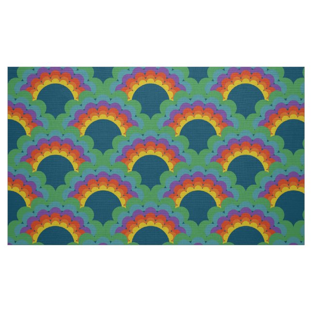 Retro-60er-70er-Jakobsmuster Stoff (Fat Quarter (45,7 x 55,9 cm))