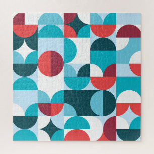 Retro 60er 70er minimalistisches Muster Puzzle