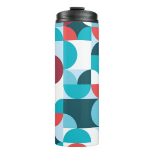 Retro 60er 70er minimalistisches Muster Thermosbecher