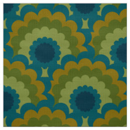 Retro 60er 70er Mod Stoff Muschel Muster