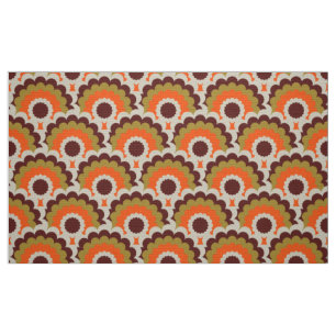 Retro 60er 70er Mod Stoff Scallop