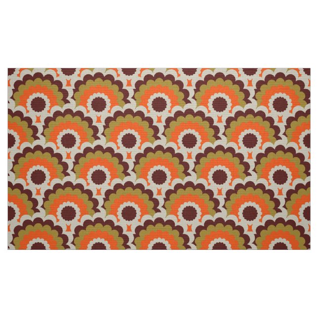 Retro 60er 70er Mod Stoff Scallop (Fat Quarter (45,7 x 55,9 cm))