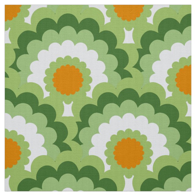 Retro 60er 70er Mod Stoff Scallop Muster (Muster)