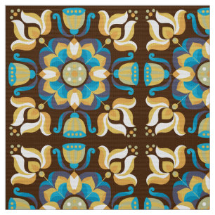 Retro 60er 70er Muster Blumenmuster Stoff