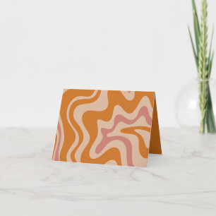 Retro 60er 70er Psychedelic Wirbel Orange Pink Karte