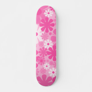 Retro 60er 70er Y2K Ästhetisches Blumenmuster in R Skateboard