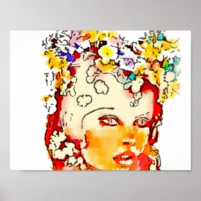 Retro 60er Babe Poster (Vorne)