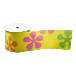 Retro 60er Blume Band Satinband