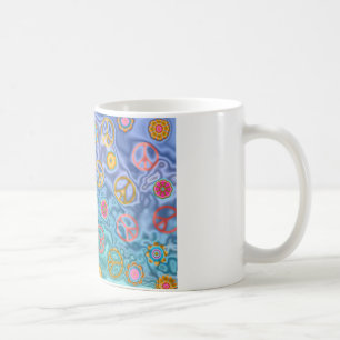 Retro 60er Friedens-Ozeanwellen-Bekleidungsgeschen Tasse
