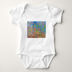 Retro 60er Friedlich Ocean Life Apparel Geschenke Baby Strampler