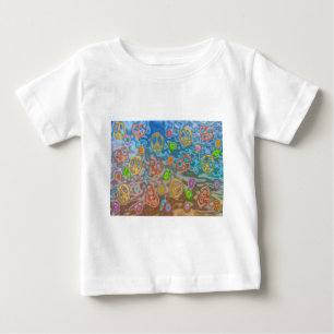 Retro 60er Friedlich Ocean Life Apparel Geschenke Baby T-shirt