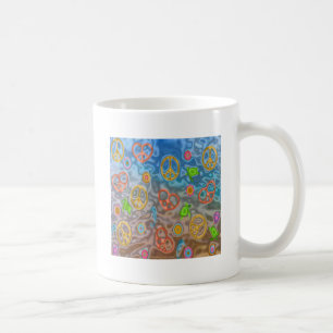 Retro 60er Friedlich Ocean Life Apparel Geschenke Kaffeetasse