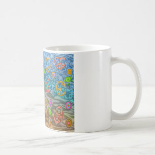 Retro 60er Friedlich Ocean Life Apparel Geschenke Kaffeetasse