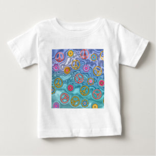 Retro 60er Friedlich Ocean Waves Apparel Geschenke Baby T-shirt