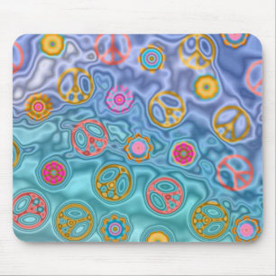 Retro 60er Friedlich Ocean Waves Apparel Geschenke Mousepad