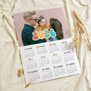Retro 60er Hippie 2026 Fotokalender Poster