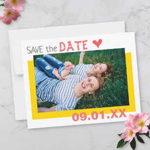 Retro 60er Jahre Mid-Century Modern Hochzeitsfoto Save The Date