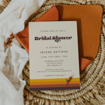 Retro 60er Jahre Vintage-Farben Brautdusche