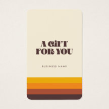 Retro 60er Jahre Vintage-Farben Geschenkgutschein