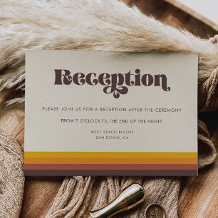 Retro 60er Jahre Vintage Mid Century Hochzeitsempf Einladung