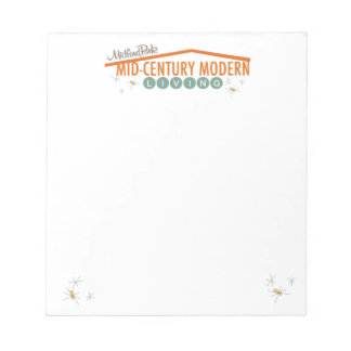 Retro 60er Mitte des Jahrhunderts Modernes Notepad Notizblock