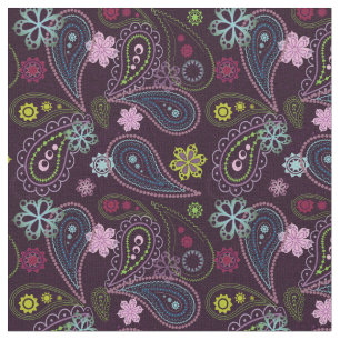 Retro 60er Paisley DIY Maske Stoff