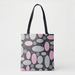 Retro, 60er, Polka Punkte, grau und rosa