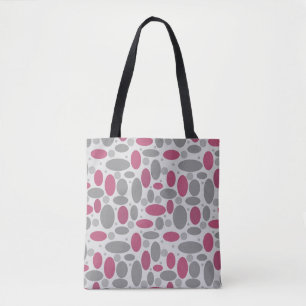 Retro, 60er, Polka Punkte, grau und rosa