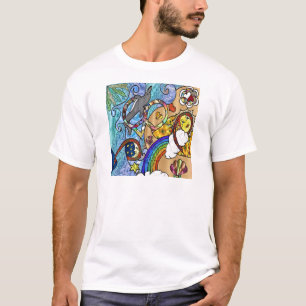 Retro 60er Psychedelic am Strand Geschenke Apparel T-Shirt