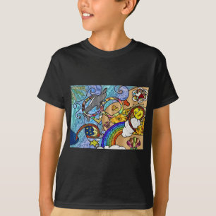 Retro 60er Psychedelic am Strand Geschenke Apparel T-Shirt