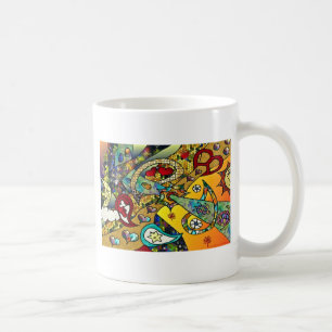Retro 60er Psychedelic Cycle of Life Geschenke App Kaffeetasse