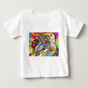 Retro 60er Psychedelic Hearts Paisley Gifts Appare Baby T-shirt