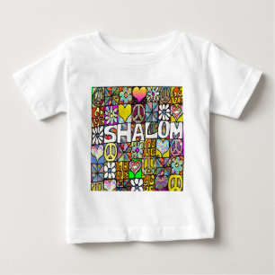 Retro 60er Psychedelic Shalom LIEBE Apparel Gesche Baby T-shirt