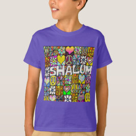 Retro 60er Psychedelic Shalom LIEBE T - Shirt