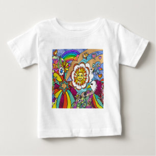 Retro 60er Psychedelic Sunshine Eagle Apparel Gesc Baby T-shirt