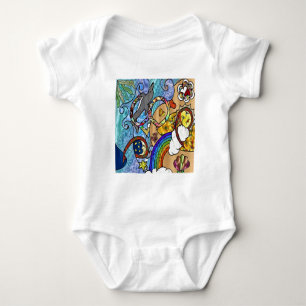 Retro 60er Psychedelisch am Strand Geschenke Bekle Baby Strampler