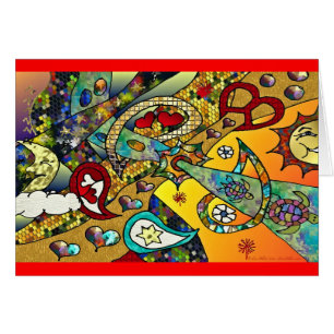Retro 60er psychedelische Cycle-of-Life-Geschenke