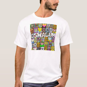 Retro 60er psychedelische Shalom LOVE Bekleidung G T-Shirt