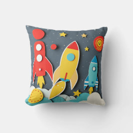 Retro 60er Style Colorado Rocket Design Kissen